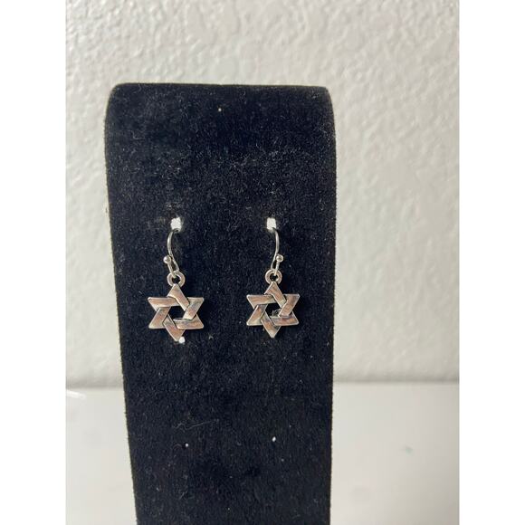 Vintage Style Star of David Earrings - 60s Inspired - Picture 1 of 3